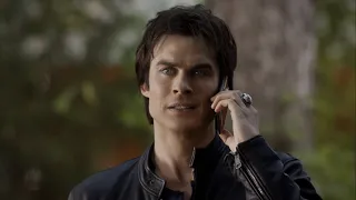 TVD 4x9 - Damon doesn't tell Stefan that Elena is with him | HD