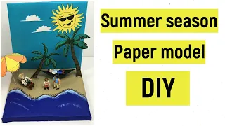 Summer season paper model | Seasons model making | Summer in the beach model | Diyas funplay