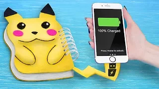 9 Fun DIY Pokemon School Supplies / School Pranks And Life Hacks