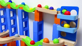 Marble Run Race ☆ TrixTrack Wave Slope + 3 Gimmick Original Course