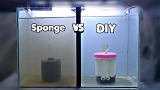 Sponge Filter VS Homemade Filter / Fish Tank Filter