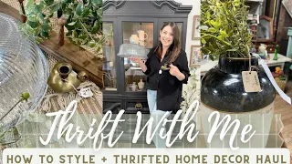 THRIFT WITH ME + THRIFTED HOME DECOR HAUL 2023/HOW TO STYLE THRIFTED HOME DECOR/THRIFTING TIPS 2023