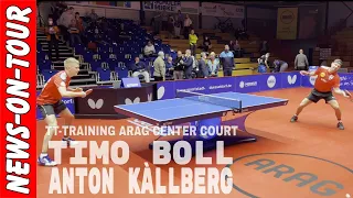 Timo Boll & Anton Källberg Professional 🏓 TT Training (60 FPS/HDR) So. 31.10.2021 ARAG Center Court