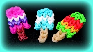 Loom Bands Eis Anleitung deutsch - Rainbow Loom Tutorial Ice Bastelideen