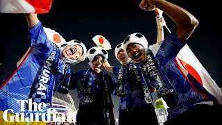 Japan's fans celebrate stunning comeback after securing first victory against Germany