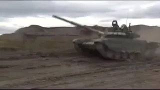 Russian tanks drifting