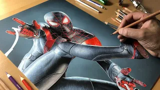 Drawing Spider-Man: Miles Morales - Time-Lapse + Real-Time | ARTOLOGY