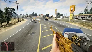 GTA 5 - Michael's FIRST PERSON FIVE STAR BUS RAMPAGE!! (GTA V Funny Moment)
