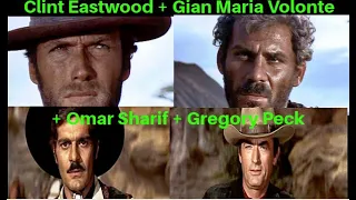 Clint EASTWOOD + Gian Maria VOLONTE + Gregory PECK + Omar SHARIF/Mashup Video