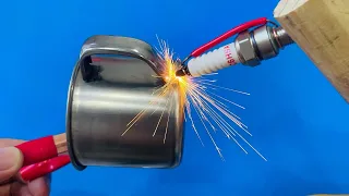 Even Professors Didn't Think Of This! Invent a Simple Spark Plug Welding Machine At Home