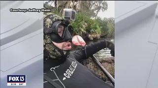 Gator attack caught by man's GoPro camera