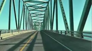 Astoria-Megler Bridge to OREGON (Driving across)