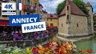 Annecy France 🇨🇵 : Venice of Alps, most beautiful Alpine Towns walking tour in 4K