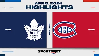 NHL Highlights | Maple Leafs vs. Canadiens - April 6, 2024