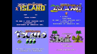 Adventure Island 1-4 - All Intros (NES/FC) (4K)