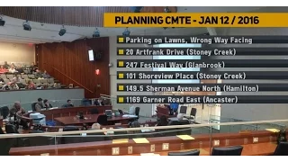 Hamilton Planning Committee for January 12, 2016