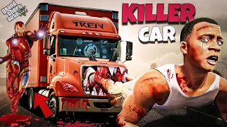 GTA 5 : Franklin & ironman Again Attacked By New Cursed Killer Truck in (GTA V MOD)