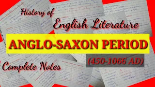 Anglo-Saxons Period or Old English Literature in Urdu/Hindi