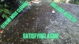 Let's Revive This Moss Covered Driveway and Entry. #ASMR, #pressurewashing, #satisfying, #cleaning.