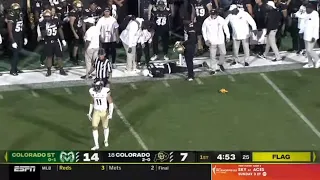 Colorado State DB Henry Blackburn cheap shot on Travis Hunter