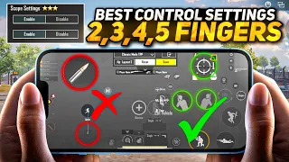 BGMI Best Claw Control Setting 2,3,4,5 Finger Best Control Setting🔥 Best Control Setting Pro Tips