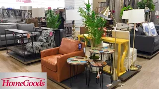HOMEGOODS FURNITURE CONSOLES ARMCHAIRS COFFEE TABLES DECOR SHOP WITH ME SHOPPING STORE WALK THROUGH