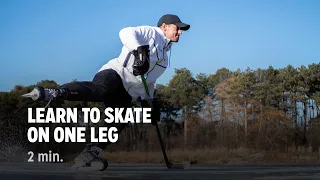 Learn to skate on one leg!