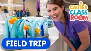 Let's Make Art With Glass! | Caitie's Classroom Field Trip | Glassblowing Video for Kids