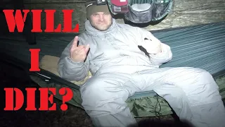 Freezing Hammock Overnighter Without a Sleeping Bag