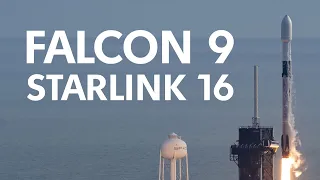 Рекордный пуск и посадка Falcon 9 (Starlink 16): Трансляция