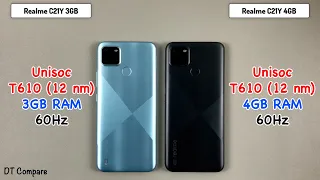 Realme C21Y RAM 4GB vs RAM 3GB Speed Test & Camera Test