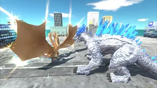 Giant Shimo VS King Ghidorah Kaiju Monsters - Animal Revolt Battle Simulator