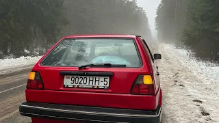 Вот такой гольф 2 у нас есть, снимали в такой лесной атмосфере.