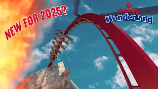 Canada's Wonderland NEW For 2025 Wing Coaster Concept 4K
