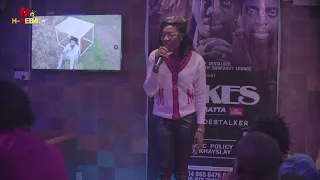 DESTALKER COMEDIAN female newbie MC ROYAL WOW audience with funny jokes, audience cant stop Laughing