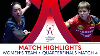 Jia Nan Yuan (FRA) vs Nina Mittelham (GER) | WT QF - Match 4 | #ITTFWorlds2024