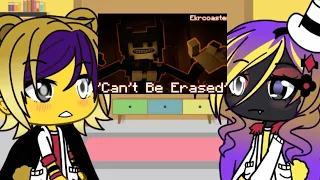 Future kids/teenager + Cartoon Cat React to Can't be erased Bendy and the ink machine minecraft Song