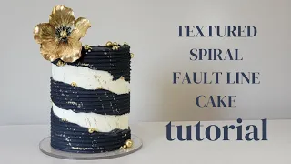 BOLD take on the FAULT LINE CAKE | TEXTURED SPIRAL Fault Line Cake | Cake Decorating Tutorial