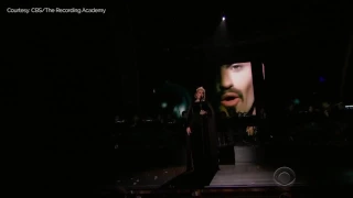 ‪Adele stops swears & restarts George Michael tribute at the #GRAMMYs ‘I can’t mess this up for him’