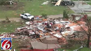 Tornadoes, hail and hurricane-force winds tear through Texas, killing 4 people in small town