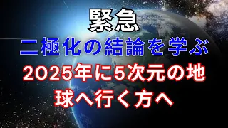 二極化の完了を発見【5次元から地球へ行く人へ】2025年