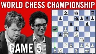 World Chess Championship 2018 Game 5: Magnus Carlsen vs Fabiano Caruana