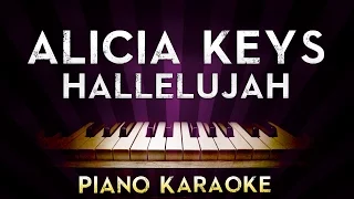 Alicia Keys - Hallelujah | Higher Key Piano Instrumental Karaoke Instrumental Lyrics Cover Sing