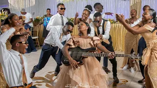 The most beautiful guitar performance by the bride(Audrey) imitating Aleck Macheso.