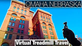 City Walks - Omaha Nebraska Virtual Walking Tour and Relaxed Travel Walk - Treadmill Travel