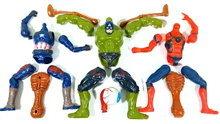 AVENGERS TOYS ASSEMBLE SPIDERMAN, CAPTAIN AMERICA,HULK SMASH,SIREN HEAD SUPERHERO