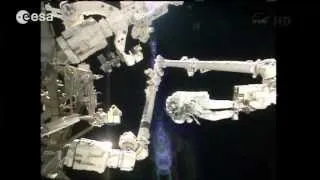 Luca Parmitano's first spacewalk