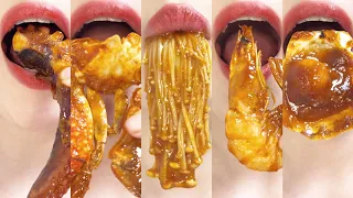 asmr SPICY SEAFOOD BOIL 매운 해물찜 고추장 OCTOPUS SCALLOP SHRIMP ENOKI MUSHROOM MUKBANG eating sounds