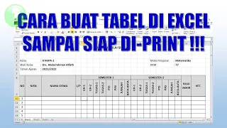 Cara Membuat Tabel di Excel