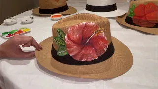 Hibiscus Hat Painting Time Lapse